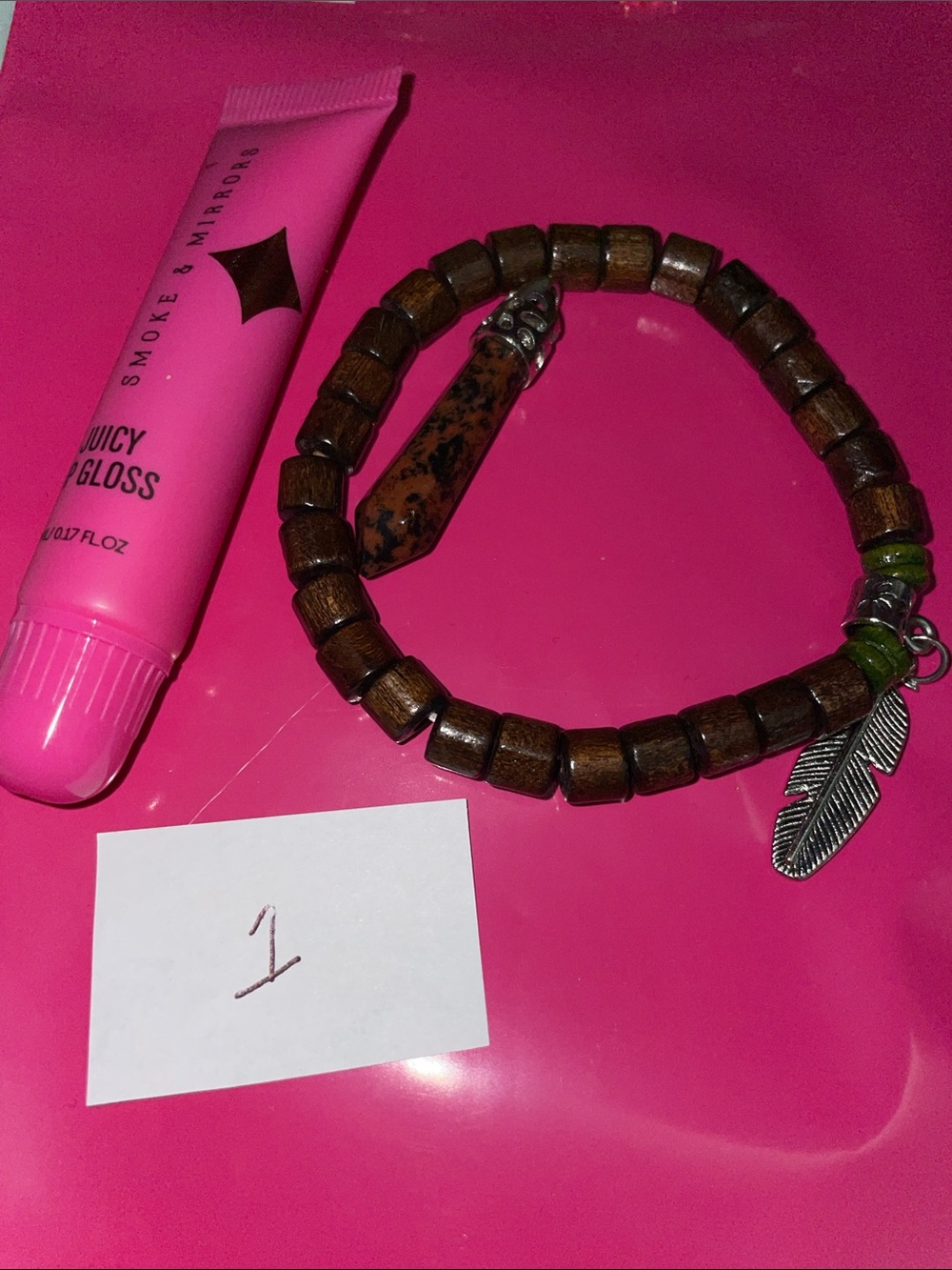 Pick One Jewelry and Lip Gloss Set - Pink, Gold, Brown - Picture 2 of 7